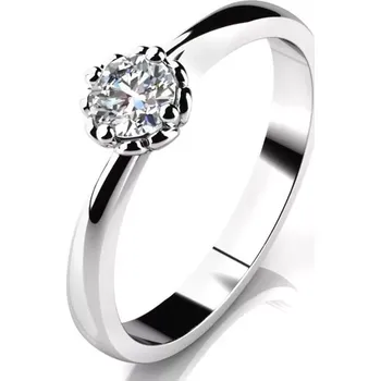 Prsten Helios White - nadčasový zásnubní prsten z bílého zlata