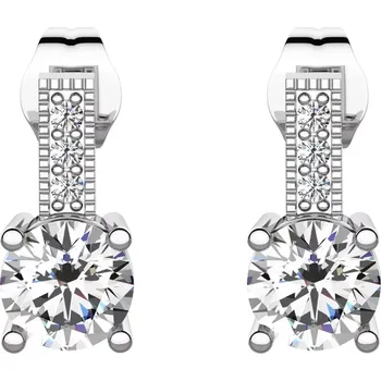 Náušnice Demelza - stříbrné náušnice se zirkony