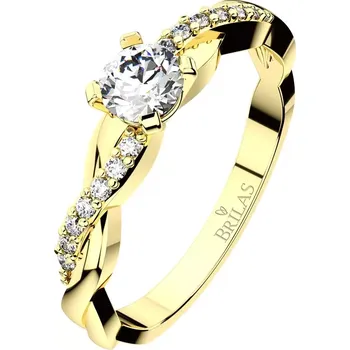 Prsten Luciana Gold - vznešený zásnubní prsten ve žlutém zlatě