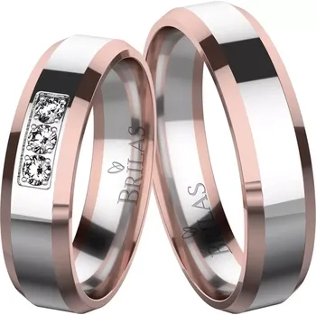 Šperk Mimi Colour RW - snubní prsteny v kombinaci bíločerveného zlata