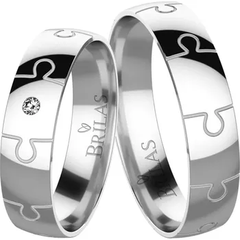 Prsten Puzzle White - snubní prsteny pro mladé páry