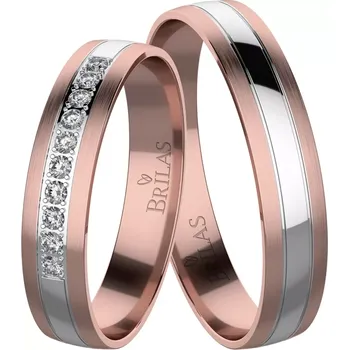 Prsten Kazi Colour RW - snubní prsteny z červeného a bílého zlata