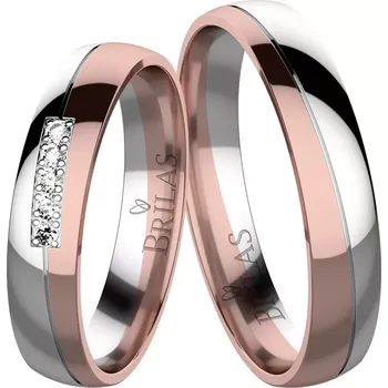 Prsten Evelyna Colour RW - snubní prsteny z bílého a červeného zlata