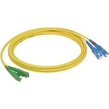 Síťový kabel Patchcord FO duplex E2000/APC-SC/UPC 9/125um SM 1m, OS2
