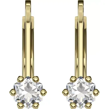 Náušnice Helena GE 4 mm DP - dámské náušnice ze žlutého zlata