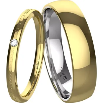 Prsten Barbara Gold - snubní prsteny ze žlutého zlata a stříbra