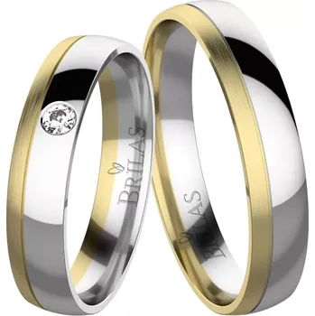 Prsten Julie Colour GW - snubní prsteny ze žlutého a bílého zlata