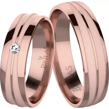 Prsten Criss Red - snubní prsteny z červeného zlata