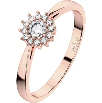 Prsten Angelína Princess R Briliant - zásnubní prsten z růžového zlata