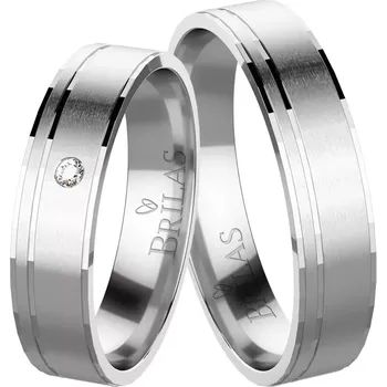 Prsten Alma White - snubní prsteny z bílého zlata