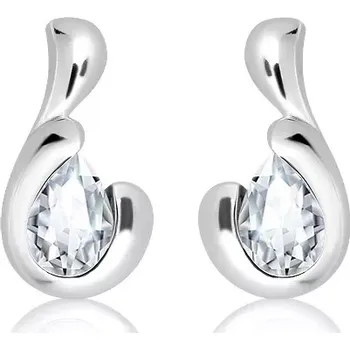 Náušnice Bibiana S White Topaz - stříbrné náušnice s bílým topazem