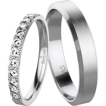 Prsten Slunce White - snubní prsteny z bílého zlata