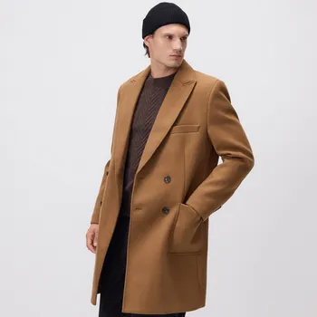 Reserved - Kabát s příměsí vlny - béžová - 7108H-80X - 7108H-80X-XXL