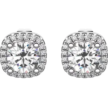 Náušnice Flér - stříbrné náušnice se zirkony