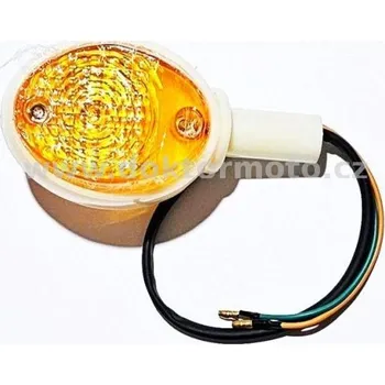 Směrový světlomet Blikač do řídítek (Simson Schwalbe, Star), slonová kost