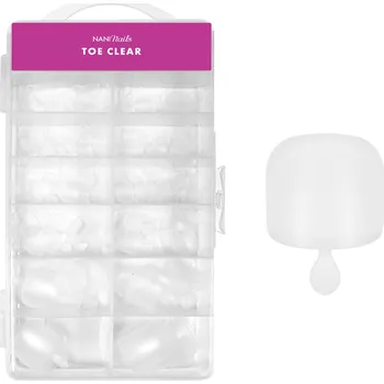 NANI gel tipy v boxu, 120 ks, 10 vel. - Toe Clear