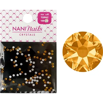 NANI kamínky SS6 100 ks - Golden Topaz