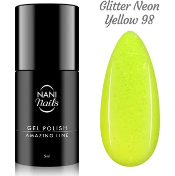 Lak na nehty NANI gel lak Amazing Line 5 ml - Glitter Neon Yellow