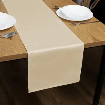 ubrus Saténový běhoun na stůl polyesterový Satén LUX-054 Latte 20x140 cm