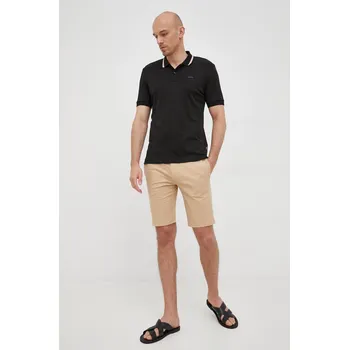 Bavlněné polo tričko BOSS Penrose 38 černá barva, 50469360 99X, vel. XL