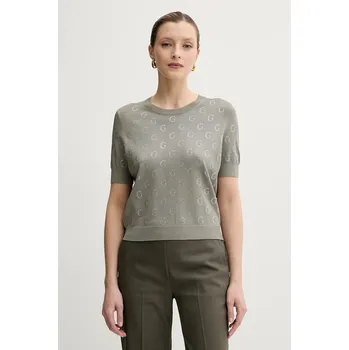 Dámské tričko Tričko Guess JASMINE dámské, zelená barva, W5GR05 Z3D60 W5GR05.Z3D60 91X, vel. L