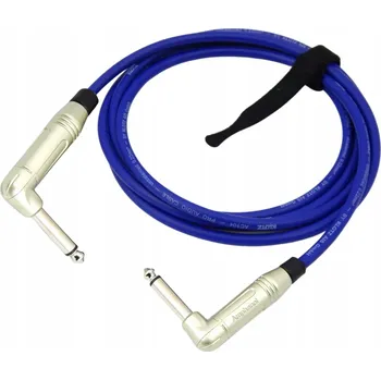 Audio kabel Kabel jack 6,3 mm - jack 6,3 mm Electric Sound ES JACK KLOTZ AC104 Amphenol KĄTOWE 1m BLUE 1 m (Metr) - Propojovací kabel s lomenými konektory