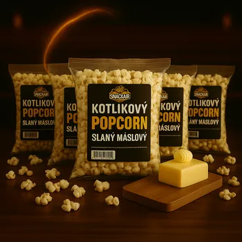 Karnevalový doplněk SnackAir Popcorn slaný máslový (párty balík) 5 x 2 l