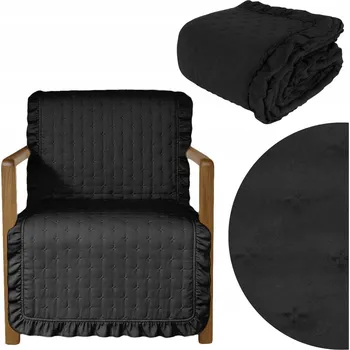 Přehoz na lůžko Přehoz na postel Łóżkoholicy polyester 70 cm x 160 cm černý