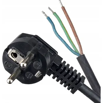 Napájecí kabel Prodlužovací Kabel jednoduchý 3m W-2T H05RR-F 3x1,0 (guma) černý 51.903