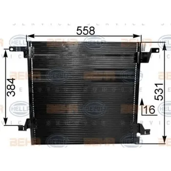 Výparník klimatizace BEHR HELLA SERVICE Kondenzátor klimatizace BHS 8FC 351 038-721