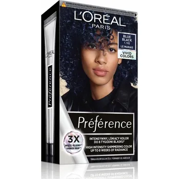Barva na vlasy L'OREAL PREFERENCE VIVIDS 1.102 MODROČERNÁ