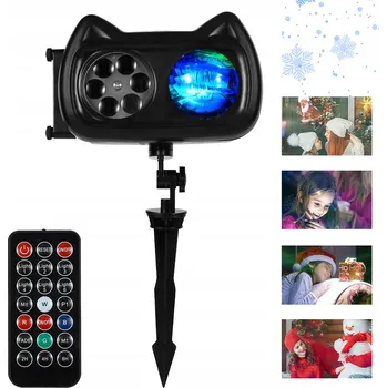 Projektor VÁNOČNÍ LED PROJEKTOR SNĚHOVÉ VLOČKY PROJEKTOR LASEROVÝ NA DŮM VENKOVNÍ