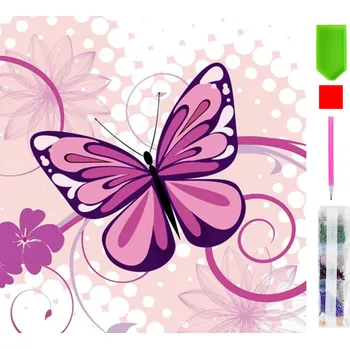 Real Home Diamantové vyšívání - motiv motýla 5D 27