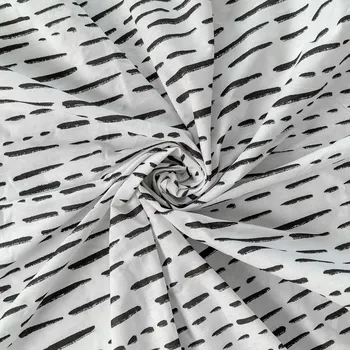 Bytový textil Kvalitex Bavlněné napínací prostěradlo 90x200cm čárky šedé