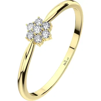 Prsten Dike Gold - prsten ze žlutého zlata ve tvaru kytičky