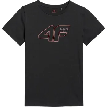 Chlapecké oblečení Dětské triko 4F Tshirt M2417 Dětská velikost: 128 / Barva: černá