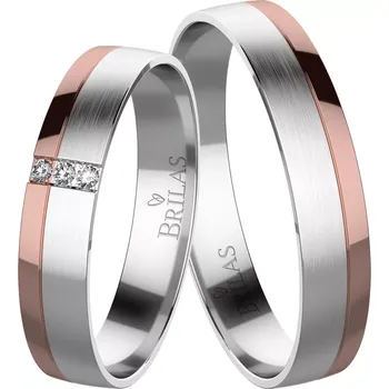 Prsten Petra Colour RW - snubní prsteny z bílého a červeného zlata