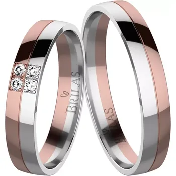 Prsten Johanka Colour RW Briliant - snubní prsteny z červeného a bílého zlata