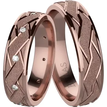 Prsten Kora Red - snubní prsteny z červeného zlata