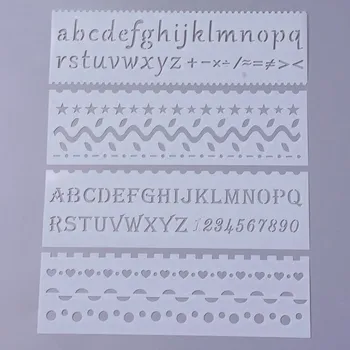 Plastová šablona, 18,6x5,6 cm, PÍSMENA 2, 4ks/bal.