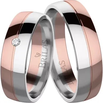 Prsten Piper Colour RW - snubní prsteny z bílého a červeného zlata