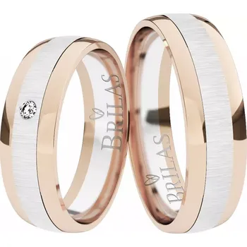 Prsten Beautiful Ring RW - moderní snubní prsteny z bílého a červeného zlata