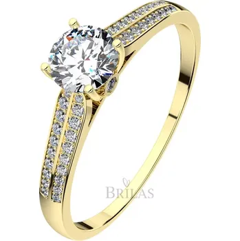 Šperk Harmonia GW Safír - zásnubní prsten ze žlutého zlata se safíry