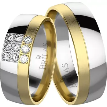 Prsten Oria Colour GW - snubní prsteny z bílého a žlutého zlata