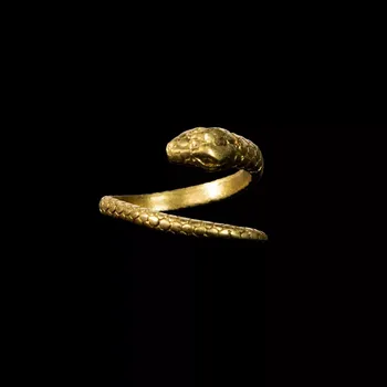 Prsten Mosazný prsten Snake 3, had, Sittar