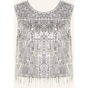 Copenhagen Muse Dámský Top Cmsequoia S Flitry, stříbrná, 40