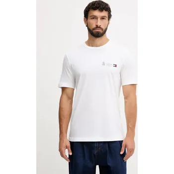 Bavlněné tričko Tommy Hilfiger pánské, bílá barva, MW0MW40011 00X, vel. XXL