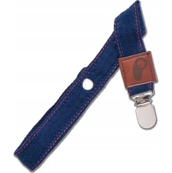 Hi Little One klip na dudlík z organického BIO mušelínu - Navy (modrá)