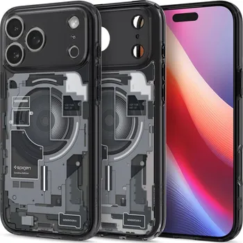 Pouzdro na mobilní telefon KRYT SPIGEN ULTRA HYBRID MAG MAGSAFE IPHONE 17 PRO ZERO ONE BLACK