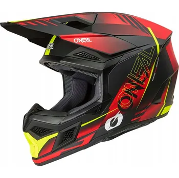 Helma na motorku Helma O'Neal 3SRS Haze černá/červená/žlutá matná XS